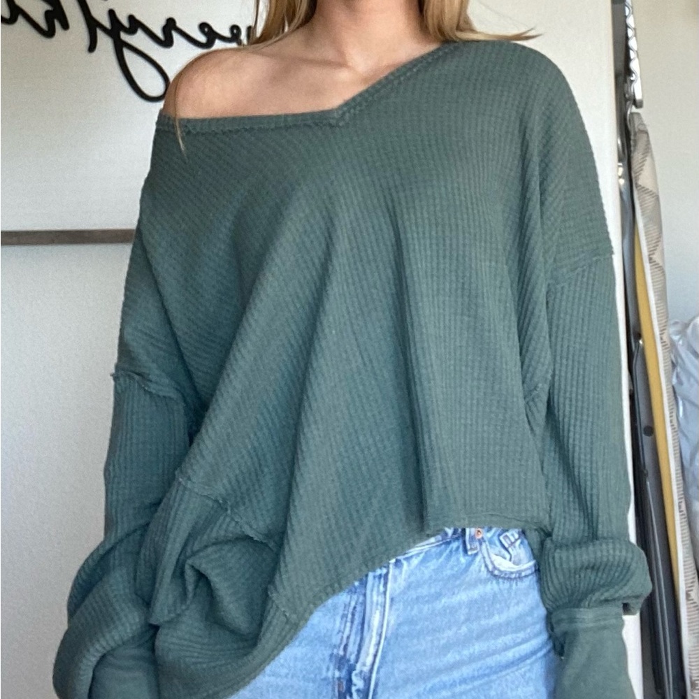 We The Free Textured Knit in Soft Green